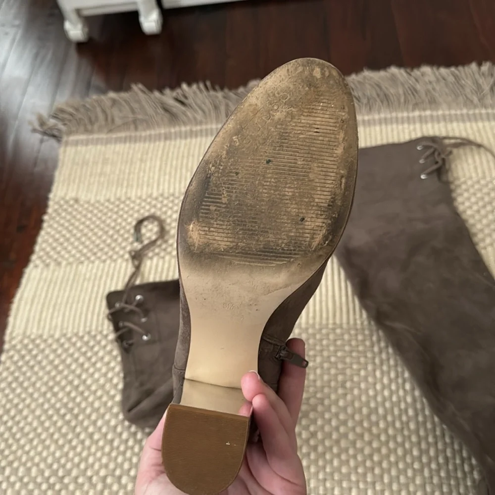 Guess Over The Knee Taupe Boots